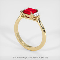 1.22 Ct. Ruby Ring, 14K Yellow Gold 2