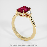 2.31 Ct. Ruby Ring, 14K Yellow Gold 2