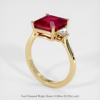 4.21 Ct. Ruby Ring, 14K Yellow Gold 2