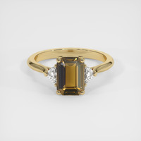 2.53 Ct. Brown Sapphire Ring, 14K Yellow Gold 1