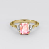 1.68 Ct. Padparadscha Sapphire Ring, 14K Yellow Gold 1