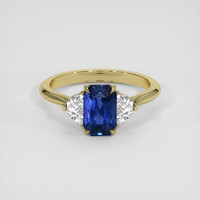 1.64 Ct. Blue Sapphire Ring, 14K Yellow Gold 1