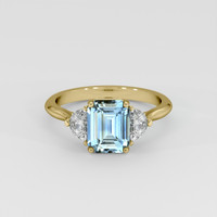 2.07 Ct. Blue Sapphire Ring, 14K Yellow Gold 1