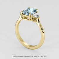 2.07 Ct. Blue Sapphire Ring, 14K Yellow Gold 2