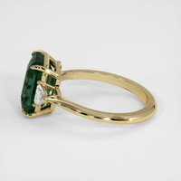 5.52 Ct. Bluish Green Sapphire Ring, 14K Yellow Gold 4