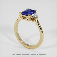 1.40 Ct. Blue Sapphire Ring, 14K Yellow Gold 2