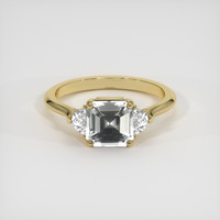 2.13 Ct. White Sapphire Ring, 14K Yellow Gold 1