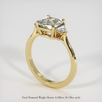 2.13 Ct. White Sapphire Ring, 14K Yellow Gold 2