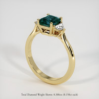 1.78 Ct. Bluish Green Sapphire Ring, 14K Yellow Gold 2