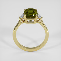 4.07 Ct. Greenish Brown Sapphire Ring, 14K Yellow Gold 3