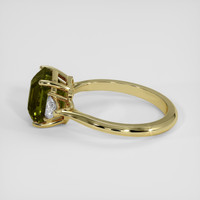 4.07 Ct. Greenish Brown Sapphire Ring, 14K Yellow Gold 4