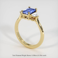 0.95 Ct. Blue Sapphire Ring, 18K Yellow Gold 2