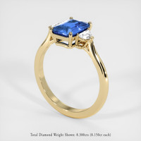 1.08 Ct. Sapphire Ring, 18K Yellow Gold 2