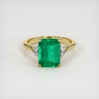 2.36 Ct. Emerald Ring, 18K Yellow Gold 1