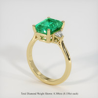 2.36 Ct. Emerald Ring, 18K Yellow Gold 2