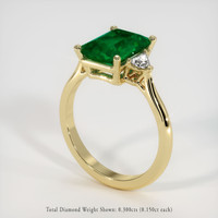 2.57 Ct. Emerald Ring, 18K Yellow Gold 2