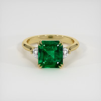 3.03 Ct. Emerald Ring, 18K Yellow Gold 1