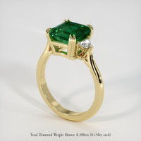 3.03 Ct. Emerald Ring, 18K Yellow Gold 2