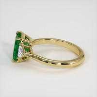 1.33 Ct. Emerald Ring, 18K Yellow Gold 4