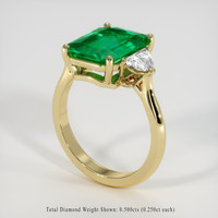 2.29 Ct. Emerald Ring, 18K Yellow Gold 2