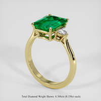 2.29 Ct. Emerald Ring, 18K Yellow Gold 2