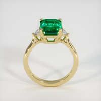 3.06 Ct. Emerald Ring, 18K Yellow Gold 3