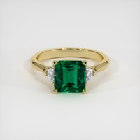 2.42 Ct. Emerald Ring, 18K Yellow Gold 1