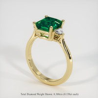 2.42 Ct. Emerald Ring, 18K Yellow Gold 2