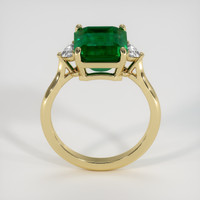 4.17 Ct. Emerald Ring, 18K Yellow Gold 3