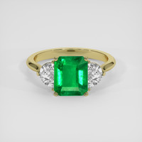 1.98 Ct. Emerald Ring, 18K Yellow Gold 1