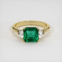 2.07 Ct. Emerald Ring, 18K Yellow Gold 1