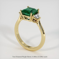 2.07 Ct. Emerald Ring, 18K Yellow Gold 2