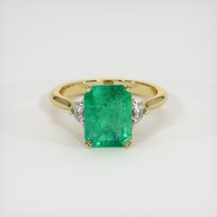2.52 Ct. Emerald Ring, 18K Yellow Gold 1