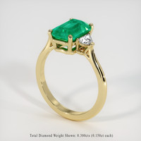 1.76 Ct. Emerald Ring, 18K Yellow Gold 2