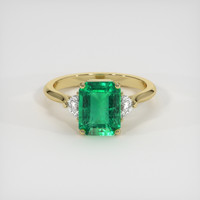 2.20 Ct. Emerald Ring, 18K Yellow Gold 1