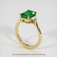 2.20 Ct. Emerald Ring, 18K Yellow Gold 2