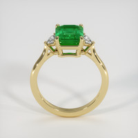 2.20 Ct. Emerald Ring, 18K Yellow Gold 3