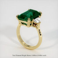 7.99 Ct. Emerald Ring, 18K Yellow Gold 2