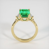 3.11 Ct. Emerald Ring, 18K Yellow Gold 3