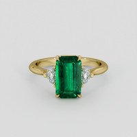 1.95 Ct. Emerald Ring, 18K Yellow Gold 1