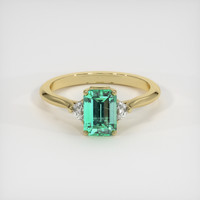 2.34 Ct. Emerald Ring, 18K Yellow Gold 1