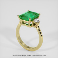 2.85 Ct. Emerald Ring, 18K Yellow Gold 2
