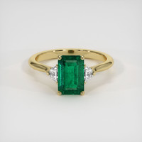 2.29 Ct. Emerald Ring, 18K Yellow Gold 1