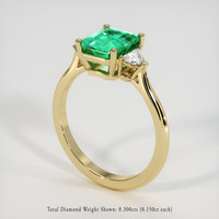 1.52 Ct. Emerald Ring, 18K Yellow Gold 2