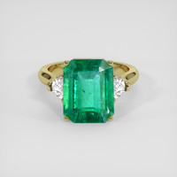 4.51 Ct. Emerald Ring, 18K Yellow Gold 1