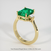 3.29 Ct. Emerald Ring, 18K Yellow Gold 2