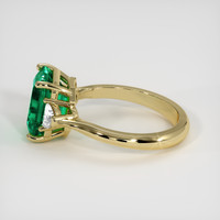 3.29 Ct. Emerald Ring, 18K Yellow Gold 4