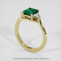 1.25 Ct. Emerald Ring, 18K Yellow Gold 2
