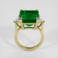 10.61 Ct. Emerald Ring, 18K Yellow Gold 3