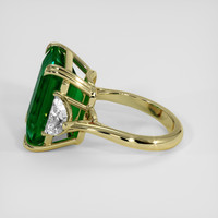 10.61 Ct. Emerald Ring, 18K Yellow Gold 4